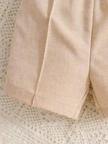 寶寶男孩預ppy風格拼接馬甲襯衫＆短褲套裝,夏季穿搭 - 彩色 - 查看 7