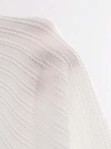 DAZY Women's Texture Slim Fit Polo Shirt With Collar - White - View 9