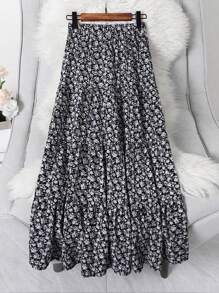 女士全印花花卉裙