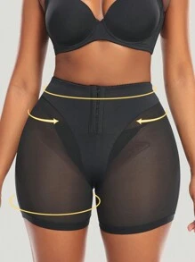 Women's Mesh Panel Shapewear Bottoms - Black - View 4