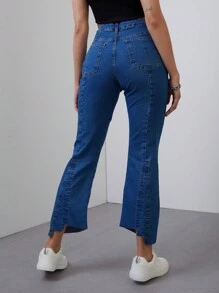 SHEIN NỮ Quần jean - Rửa trung bình - Xem 2