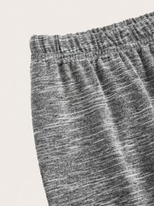 SHEIN EZwear 女性灰色針織緊身背心和腰帶束腿褲套裝 - 灰色 - 查看 3