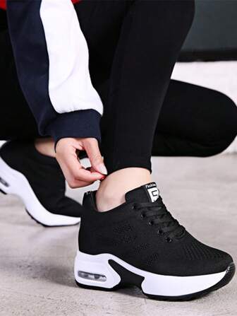 Teens' Breathable Casual Thick Sole Sneakers
