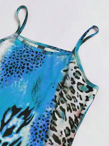 VaVaBold Vestido largo ajustado con estampado de leopardo para mujer