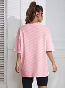 INAWLY Women's Cartoon Printed Drop Shoulder T-Shirt Graphic Tees Women Tops