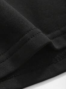DAZY Mallas cortas ajustadas de un solo color para mujer - Negro - Ver 6