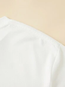 Calvaya Plus Size Printed Short Sleeve T-Shirt - White - View 4