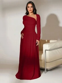 SHEIN SXY 女士空心長袖連衣裙