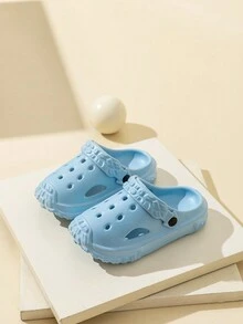 Children's Fashionable And Versatile Hollowed-Out Shoes, Can Be Worn As Sandals Or Slippers For Indoor And Outdoor Use In Spring And Summer, Suitable For Beach And Bathroom Use - Baby Blue - View 4