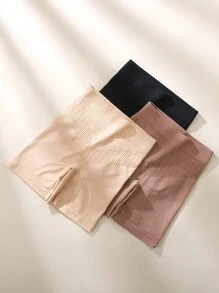 3 Piezas Boxers Moldeadores Con Control De Barriga Sin Costuras Para Mujer - Multicolor - Ver 2