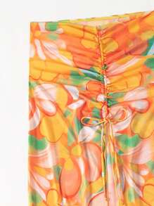 SHEIN Swim Women's Flower Print Bikini Set Summer Beach - Multicolor - View 3