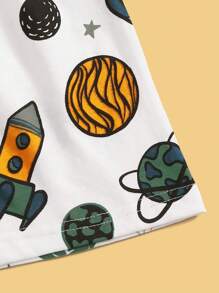 Toddler Boys Galaxy Print Pyjama Set - Multicolor - View 4