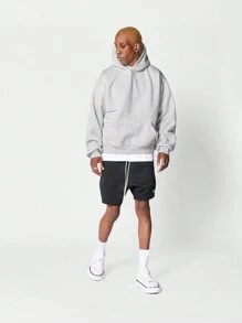 SUMWON 背部流行图案印花连帽衫