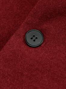 Manfinity Homme 男士單排釦長袖大衣 - 中紫紅色 - 查看 7