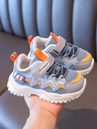 New Anti-Slip Soft Bottom Boys' Sports Shoes With Breathable Mesh, Kids' Shoes