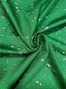 Allurite Plus Pearls Beaded Trumpet Sleeve Tee - Green - View 8