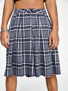 ROMWE MEN ROMWE Avant Quần short xếp ly kẻ sọc rộng rãi cho nam, đi học - Nhiều màu - Xem 6