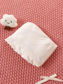 SHEIN Bộ áo liền quần, quần, áo liền quần, chăn, yếm, mũ và găng tay kèm hộp quà cho bé gái - Màu be - Xem 4