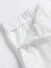 EARO 女士纯色简约日常 A 字裙 - 白色 - 查看 7