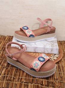 SHUZIA Women'S Blue Wedge Heel Platform Sandals - Pink - View 2