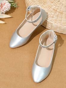 Scarpe Alla Moda In Argento Piatte Per Bambini - Argento - Visualizzare 6