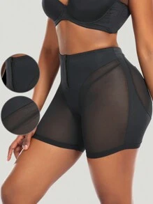 Women's Mesh Panel Shapewear Bottoms - Black - View 3