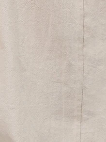 EMERY ROSE 扣飾方領短袖上衣 - 杏色 - 查看 7