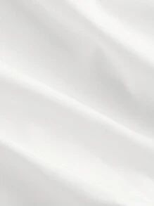 SHEIN MOD Của phụ nữ Xu hướng: Cắt giảm Thêu Vá lại Ống tay áo Áo sơ mi - trắng - Xem 3