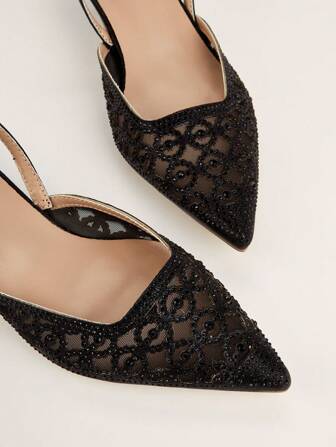 Fall/Winter Women's Fashionable And Sexy High Heel Pointed Toe Shoes, All-Match Style, Elegant, Kitten Heels, Party