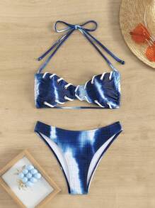SHEIN Swim Bộ bikini nhuộm ngẫu nhiên mùa hè dành cho nữ - Nhiều màu - Xem 6