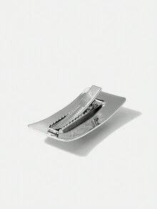 SHEIN MOD Metallic Fashionable Hair Clip Suitable For Everyday Use Elegant - Silver - View 2