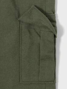 EURMUSE Men's Drawstring Waist Cargo Cargo Sweatpants With Pockets - Army Green - View 5