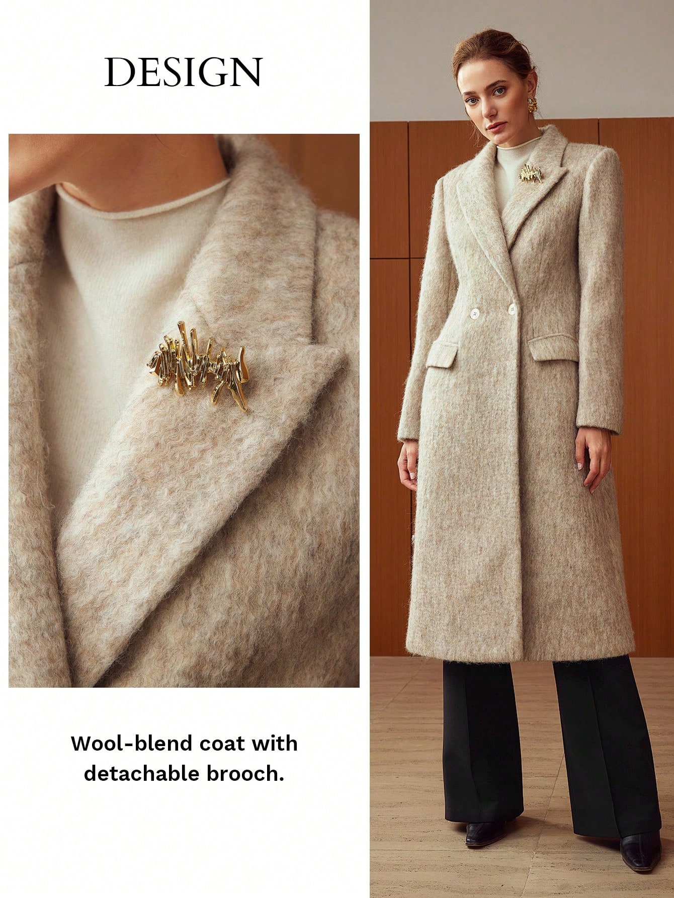WOOL-BLEND COAT｜Motf