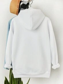 Flirla Plus Size Long Sleeve Sweatshirt With Printed Design, Suitable For Valentine's Day - White - View 2