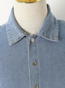 Teen Girl Casual And Fashionable Denim Dress For Everyday Wear
