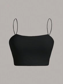 SHEIN EZwear 3 件套女士休闲纯色修身短款背心，夏季 - 彩色 - 查看 5