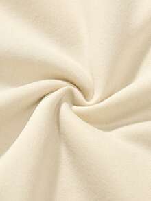 Manfinity Hypemode 男款卡通印花保暖襯裡寬鬆連帽衫 - 杏色 - 查看 7