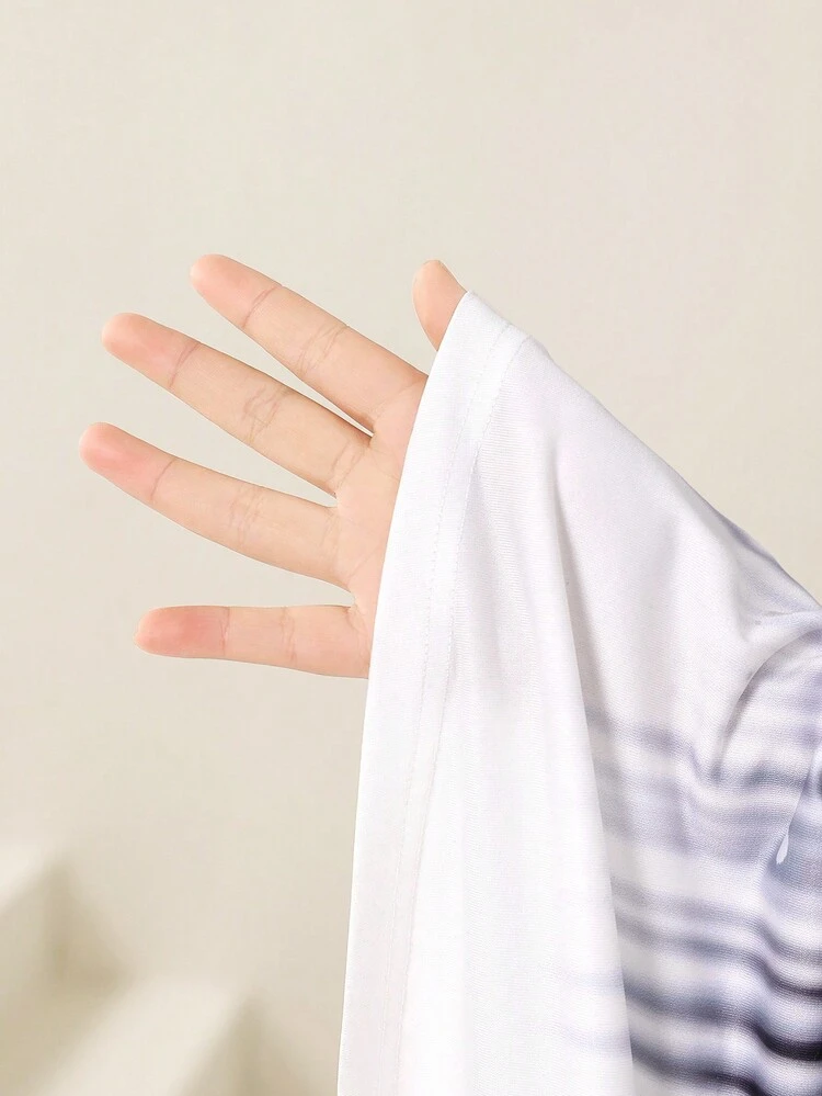 Women's Open Shoulder Beaded Floral Printed Dress Long Evening Dresses