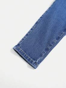Tween Boys' Cargo Pocketed Denim Pants - Medium Wash - View 4