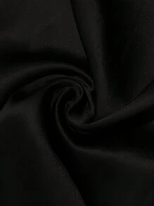 SHEIN Clasi 大碼網紗拼接高衩洋裝 - 黑色 - 查看 7