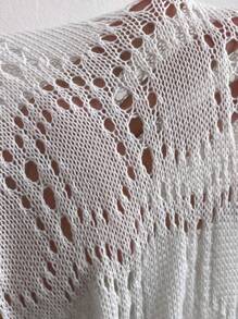 Breezaya Übergroße Strickjacke In Einfarbiger, Solider Farbe Mit Ausgestelltem Detail Und Schnürung