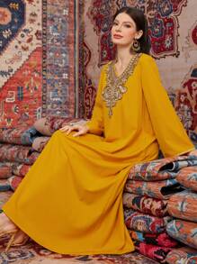 Al Najma Embroidered Patchwork Dress