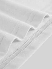 ROMWE MEN Anime Nam Đồ họa In Vòng cổ Ngắn tay Áo thun - trắng - Xem 3