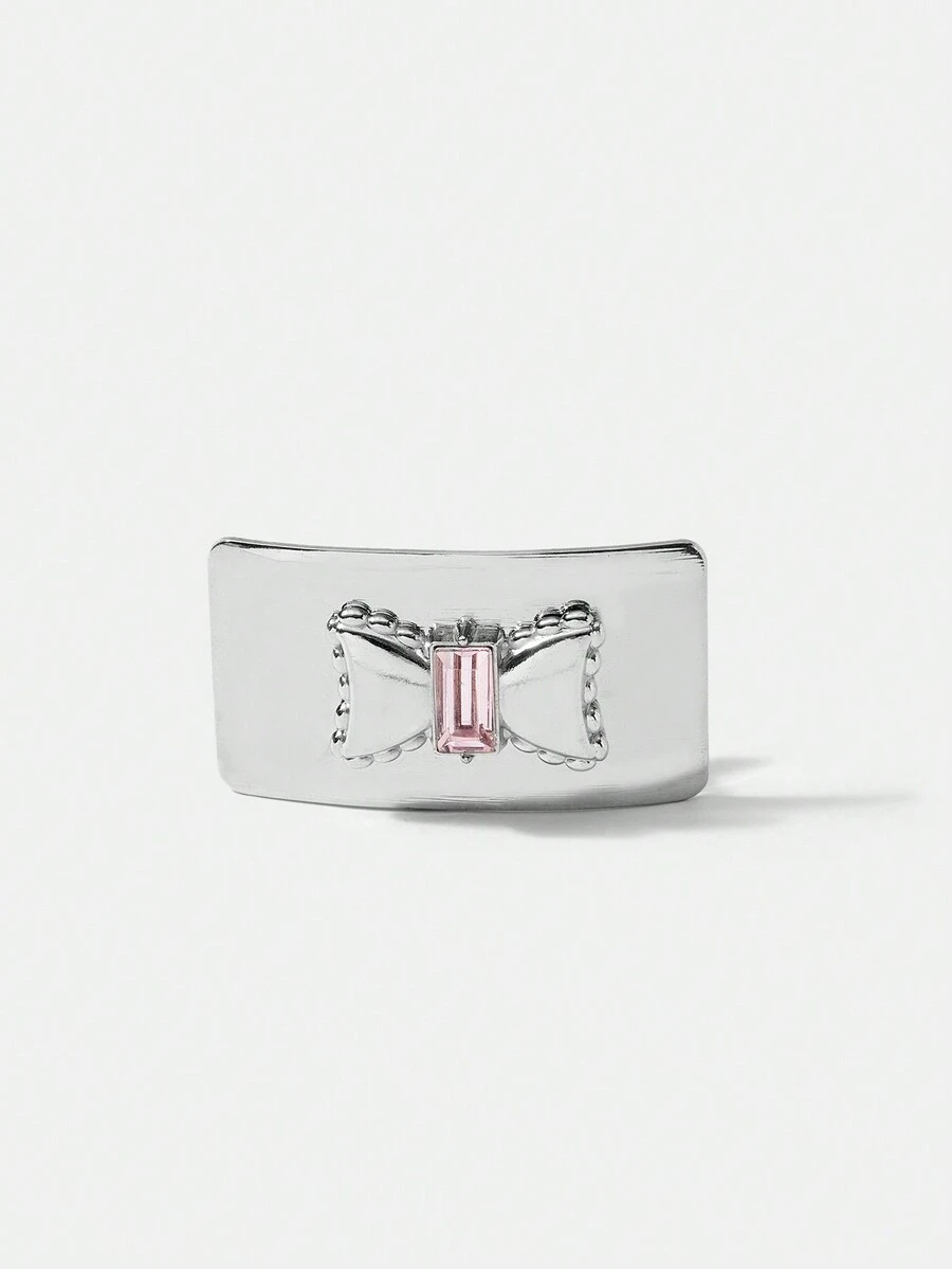 SHEIN MOD Metallic Fashionable Hair Clip Suitable For Everyday Use Elegant - Silver - View 1