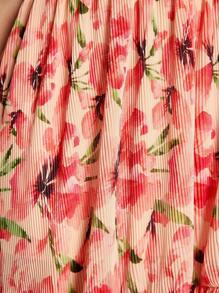 Hauture Vestido Floral Plisado Con Volantes Y Halter