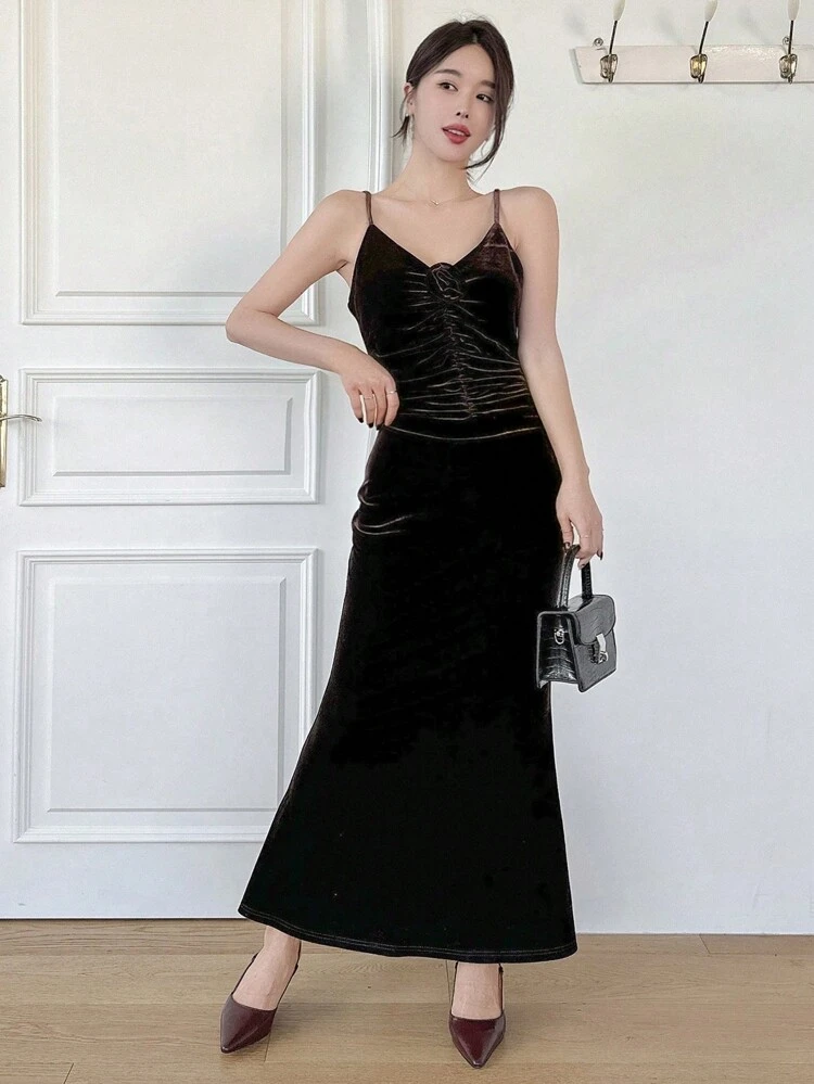 Ladies' 3d Flower Decoration Cami Dress,Formal Women Dresses Prom Dress