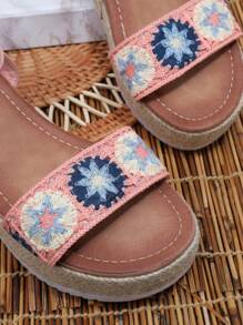 SHUZIA Women'S Blue Wedge Heel Platform Sandals - Pink - View 4