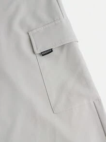 Teen Girl Portrait Pattern Ribbed T-Shirt And Pocket Wide-Leg Pants Two-Piece Set - Multicolor - View 8