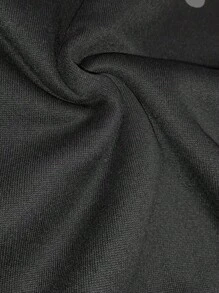 Flirla Plus Letter Graphic Striped Trim Drop Shoulder Sweatshirt - Black - View 8