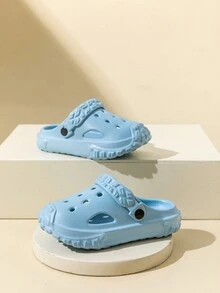 Children's Fashionable And Versatile Hollowed-Out Shoes, Can Be Worn As Sandals Or Slippers For Indoor And Outdoor Use In Spring And Summer, Suitable For Beach And Bathroom Use - Baby Blue - View 1